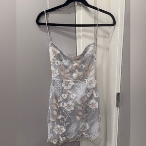 Elegant Floral Embroidered Dress